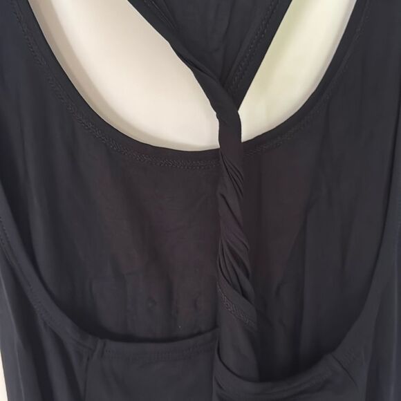 New Tavi x Pure Barre Active Twisted Racerback Tank Small, “Barre So Hard” Black - Picture 6 of 10